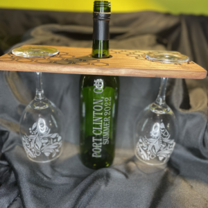 Wine Caddy & Engraved Glasses product photo